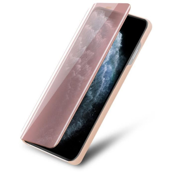 Cadorabo Fodral till Apple iPhone 11 PRO MAX i KUNZIT ROSE Clear View Cover Spegelskydd 360 graders skydd Kunzit Rose