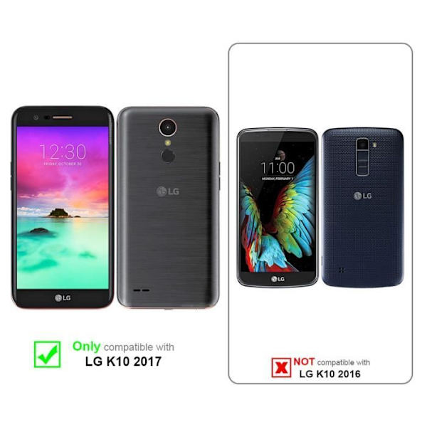 Coque - CADORABO - LG K10 2017 - Skydd mot stötar - Frostad design - Färg Frosty Grön Frostig grön