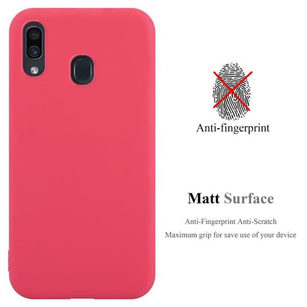 Fodral - CADORABO - Samsung Galaxy A20/A30/M10s - Silikon TPU - Candy Red - Stötskydd Candy Red