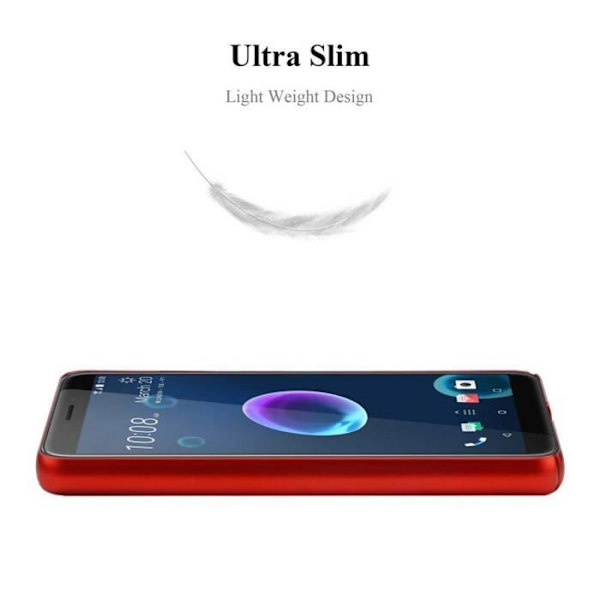 Coque - CADORABO - HTC Desire 12 - Metallisk Röd - Stötskydd - Elegant Design Röd