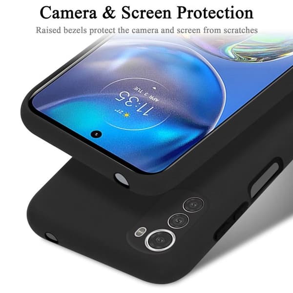Skyddsfodral för Motorola MOTO E32 4G / E32S Stötskydd i LIQUID BLACK Svart
