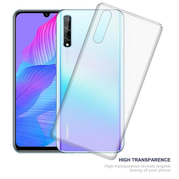 Transparent stötsäker silikonfodral för Huawei P SMART S Vit