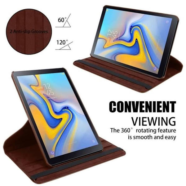 Cadorabo Fodral till Samsung Galaxy Tab A (10,5" Zoll) T590 i brunt - UTAN automatisk väckning