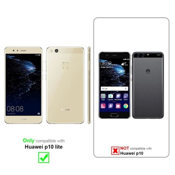 Fodral för Huawei P10 LITE - CADORABO - Rosafloral - Syntetläder - Ställfunktion - Platser för kort Rosa blommig