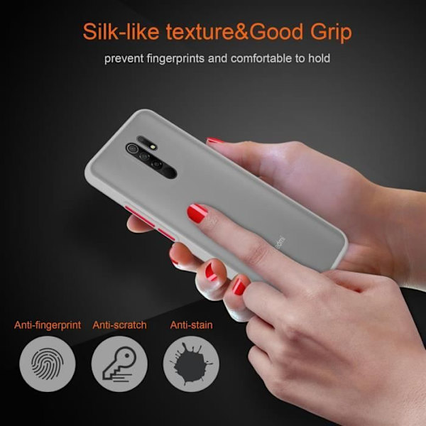 Coque - CADORABO - Xiaomi RedMi 9 - Transparent Frostad - Stötskydd - Matt Design Transparent Frostad
