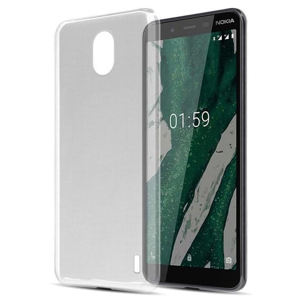 Transparent stötsäker silikonfodral för Nokia 1 PLUS Vit