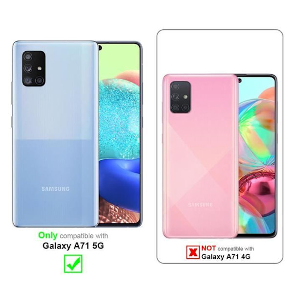 Etui för Samsung Galaxy A71 5G - CADORABO - BLÅ SVART - Kunstläder - Magnetstängning - Ställfunktion MÖRKBLÅ