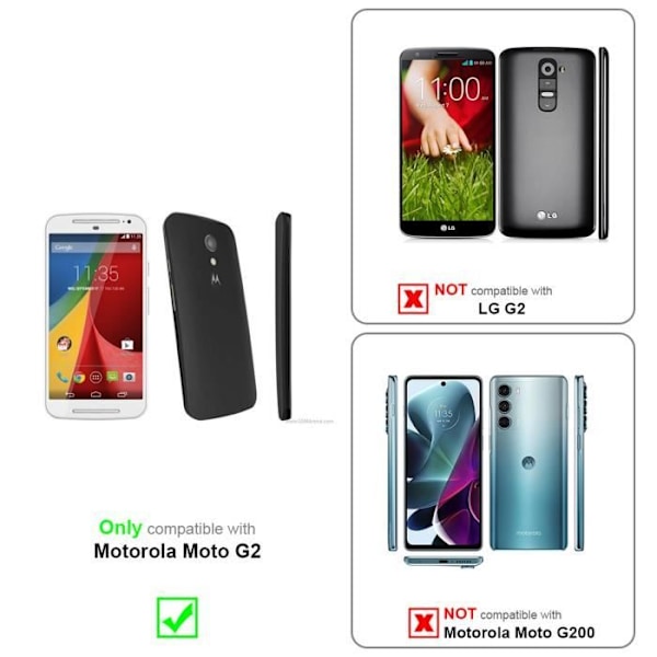 Coque - CADORABO - Motorola MOTO G2 - Stötskydd - Frostad Design - Frostig Grön Frostig grön