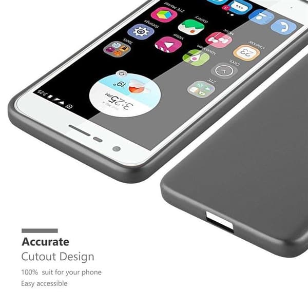Skyddsfodral för ZTE Blade V8 MINI Skyddsfodral i MATTS GRÅ METALLISK design Grå