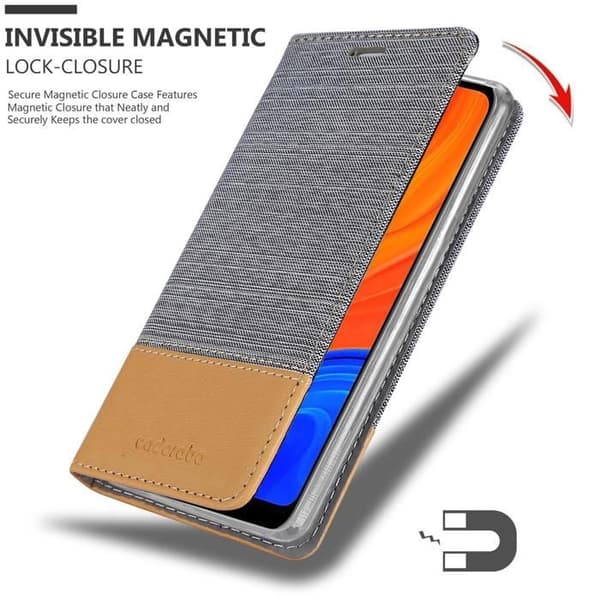 Skyddsfodral för Huawei Y6S i LJUST GRÅBRUN Stötskyddande Etui Grå