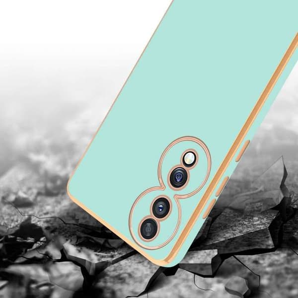 Fodral för Honor 70 Glansig Mintgrön - Guld med skydd för kamera Grön
