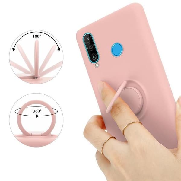 Skyddsfodral för Huawei P30 LITE i LIQUID PINK Stötskydd Ros