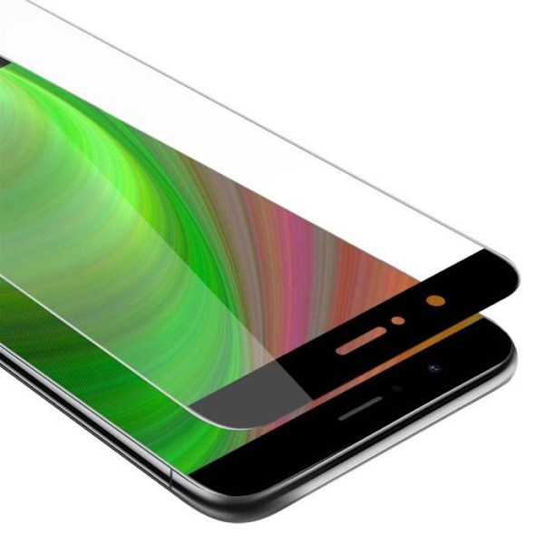 Cadorabo helskärmsskyddsfilm för Honor V9 i TRANSPARENT med SVART härdat härdat skärmskyddsglas TRANSPARENT med SVART