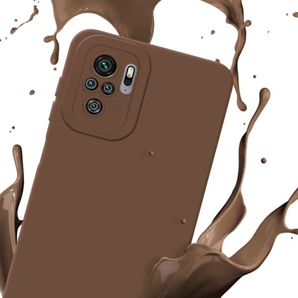 Fodral till Xiaomi RedMi NOTE 10 4G / RedMi NOTE 10S i FLUID BROWN Fodralskydd i flexibelt TPU silikonskydd kastanj