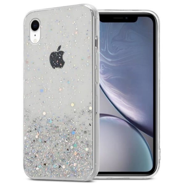 Fodral för Apple iPhone XR Transparent fodral med glitterfodral Skyddande silikon TPU Glitter paljetter