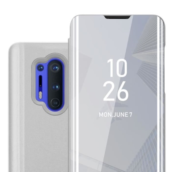 Fodral till OnePlus 8 PRO i SILVER AGATE Clear View Cadorabo Cover 360 graders spegelskydd