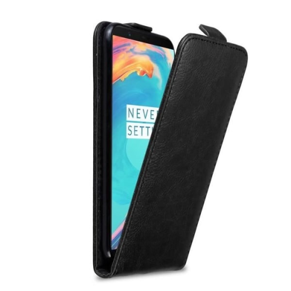 Cadorabo fodral för OnePlus 5T - i svart - Skyddsfodral i Flip-stil med magnetlås