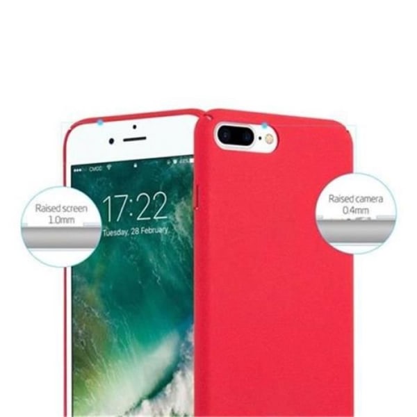 Apple iPhone 8 PLUS - iPhone 7 PLUS i FROSTY RED av Cadorabo (FROSTY Design) Ultratunt hårt plastfodral