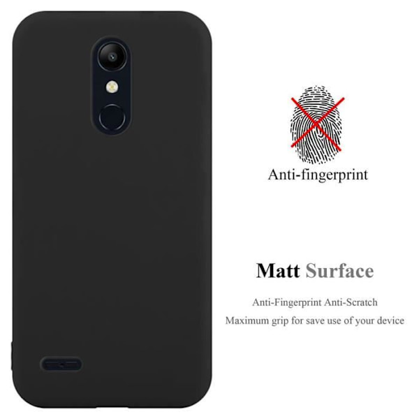 Coque - CADORABO - LG K10 2018 / K11 / K11 PLUS - Silikon TPU - Stötskydd - Tunn och lätt design Candy Black
