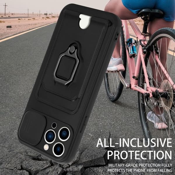 Skyddsfodral för iPhone 13 PRO med justerbar axelrem Svart