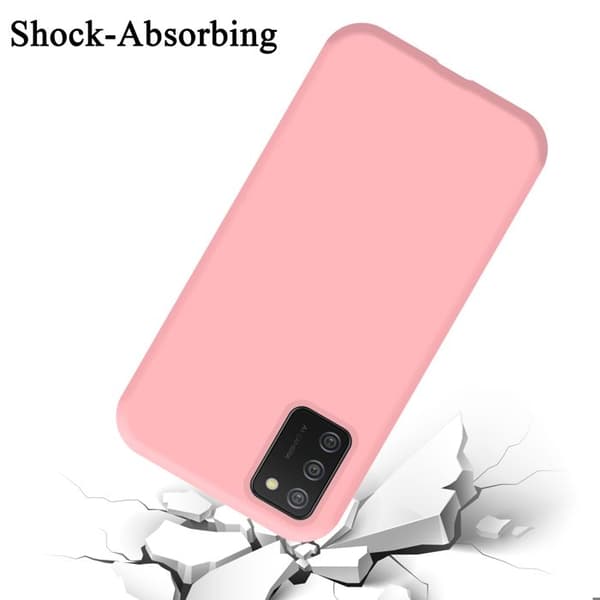 Skyddande stötsäker skal för Samsung Galaxy A02s i LIQUID PINK Ros