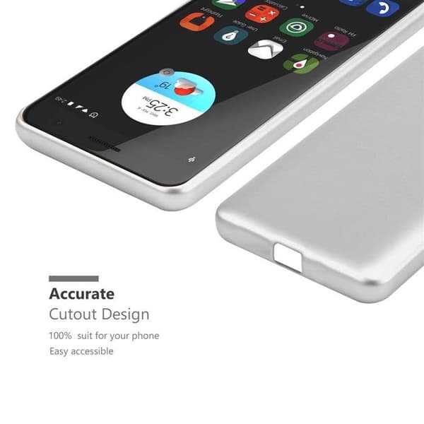 Skyddsskal för ZTE Blade V7 Skyddsskal i MATTSILVER Metallic Design Grå