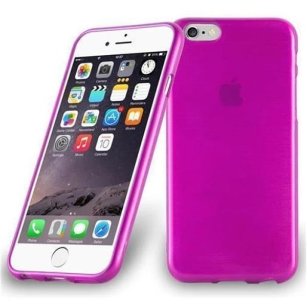 Apple iPhone 6-fodral - iPhone 6S i HOT PINK från Cadorabo (BORSTAD METAL Design) Ultramjukt silikongel TPU-fodral