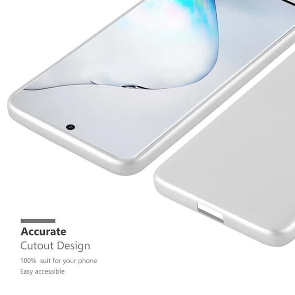 Skyddsfodral för Samsung Galaxy NOTE 10 PLUS Skyddsfodral i MATTSILVER Metallic Design Grå