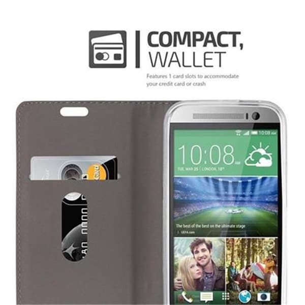 Skyddsfodral för HTC ONE M8 i LJUST GRÅ BRUN Stötskyddande Etui Grå