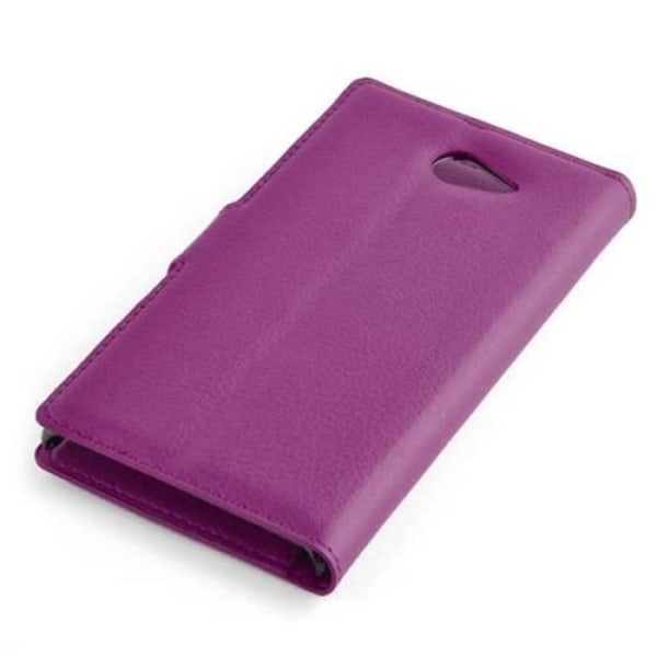 Cadorabo Sony Xperia M2 VIOLET Fodral Cover Fullt skydd Magnetlås (stöder stativ och kortplats)