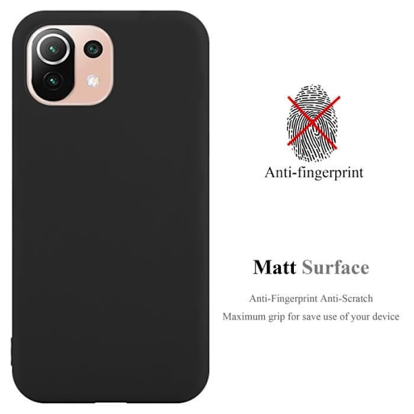 Coque - CADORABO - Xiaomi Mi 11 LITE (4G/5G) - Skydd i silikon TPU - Design Candy - Mjuk Svart