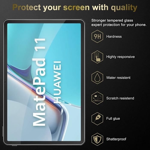 Härdat glas - CADORABO - Huawei MatePad 11 - Skärmskydd - Antistatisk - Laserskärning