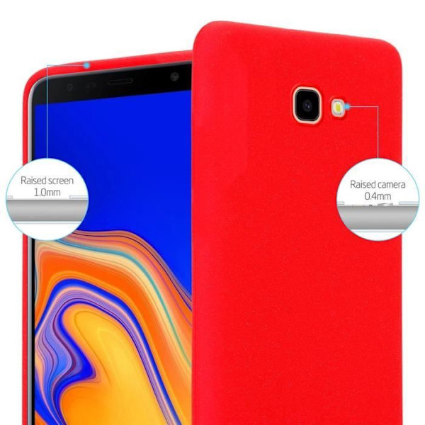 Skyddshölje - CADORABO - Samsung Galaxy J4 PLUS - Silikon TPU - Röd - Tunn och lätt design Röd