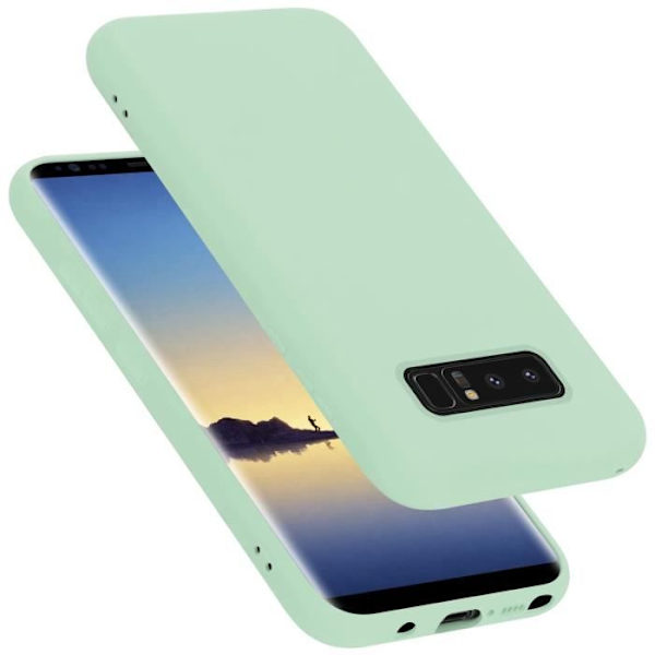 Coque - CADORABO - Samsung Galaxy NOTE 8 - Silikon TPU - Stötbeskydd - Tunn och lätt design VÄTSKA LJUSGRÖN