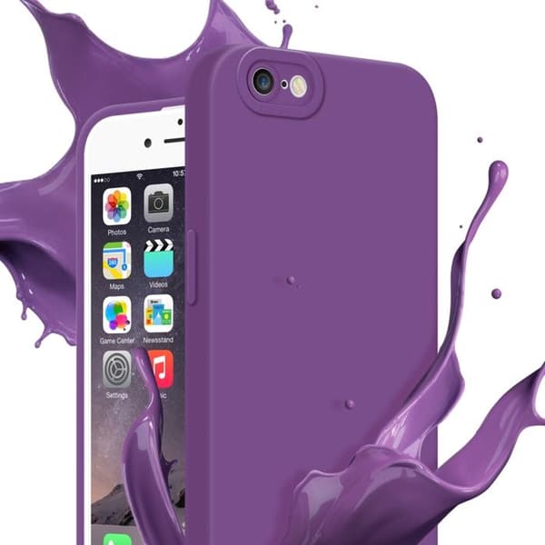 Skyddsfodral för iPhone 6 PLUS / 6S PLUS i MATTA FLUID VIOLETT Stötsäker Violett