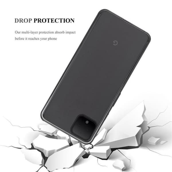 Transparent stötsäker silikonfodral för Google PIXEL 4 XL Vit