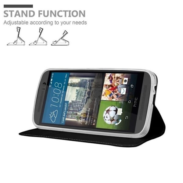 Cadorabo Fodral till HTC One M9 i KLASSIG SVART