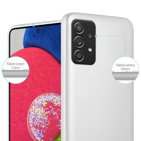 Coque - CADORABO - Samsung Galaxy A52 (4G/5G) / A52s - Metallisk Silver - Silikon TPU Skydd - Tunn Design METALLISKT SILVER
