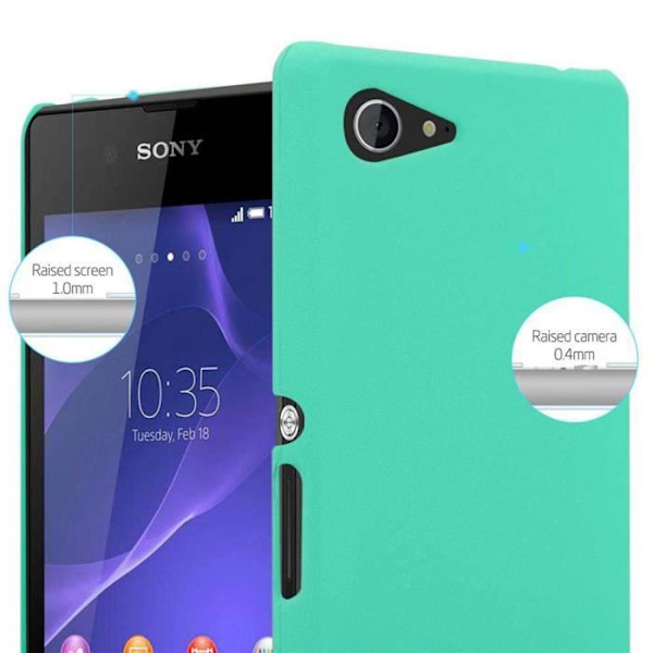 Fodral - CADORABO - Sony Xperia E3 - Stötskydd - Frostad Design - Färg Frosty Green Frostig grön