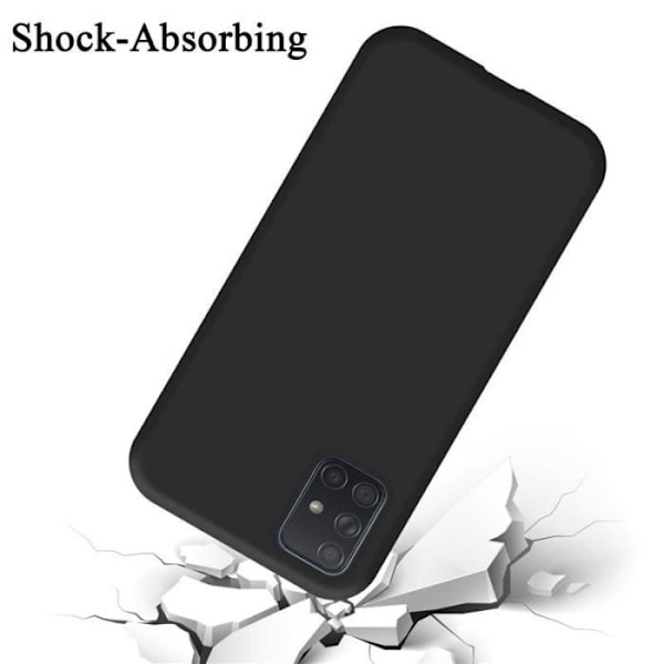 Coque - CADORABO - Samsung Galaxy A51 - Silikon TPU - 360° skydd - Halkfri Svart