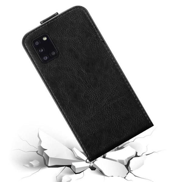 Coque - CADORABO - Samsung Galaxy A31 - Svart Natt - Magnetisk Flip - Hållbart Skydd NATTSVART