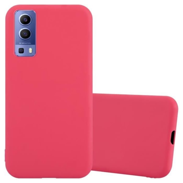 Fodral för Vivo Y52 5G / Y72 5G Fodral i CANDY RED Fodral Skydd Silikon TPU Fodral