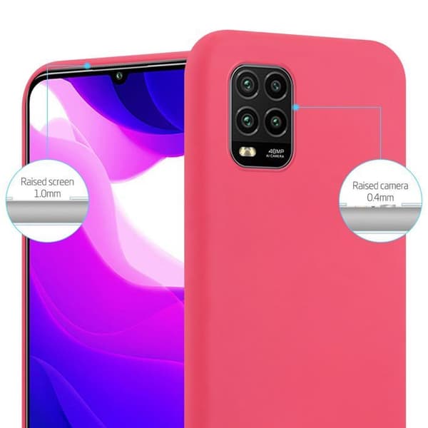 Skyddsskal för Xiaomi Mi 10 LITE CANDY RÖD Stötsäker Silikon Röd