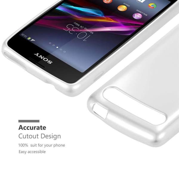 Skyddsfodral för Sony Xperia E1 Skyddsfodral i MATTE DESIGN METALLIC SILVER Grå