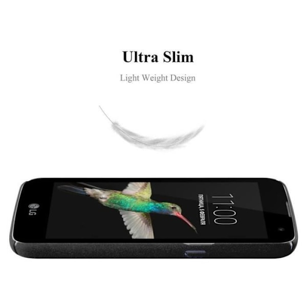 Coque - CADORABO - LG K4 2016 - Hård Skydd - Matt Design - Färg Svart Svart