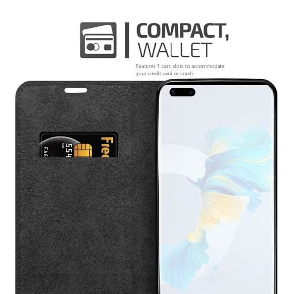 Coque - CADORABO - Huawei MATE 40 PRO - Kaffeebrun - Magnetisk stängning - Ställfunktion kaffe brunt