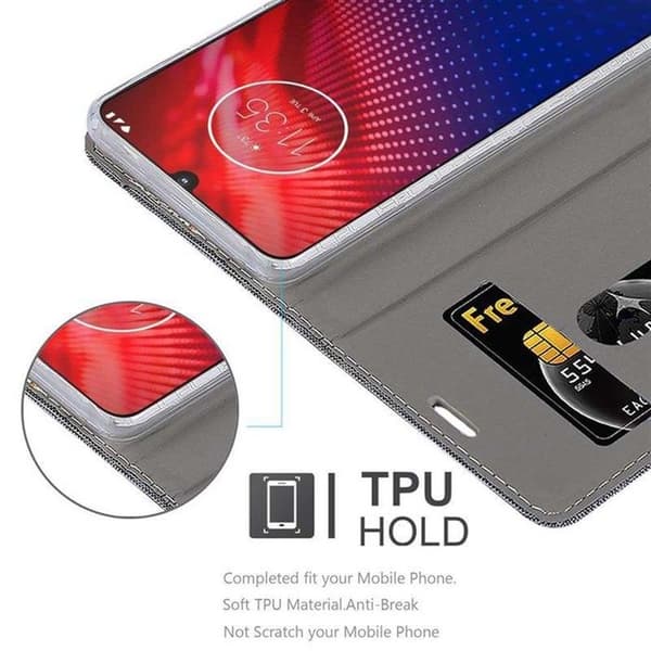 Skyddsfodral för Motorola MOTO Z4 i GRÅSVART Stötskyddande Etui Grå