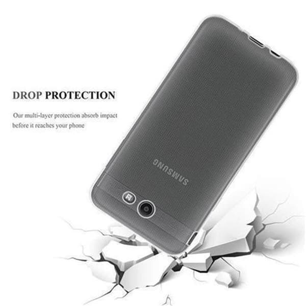 Transparent stötsäker silikonfodral för Samsung Galaxy J7 2017 US-version Vit