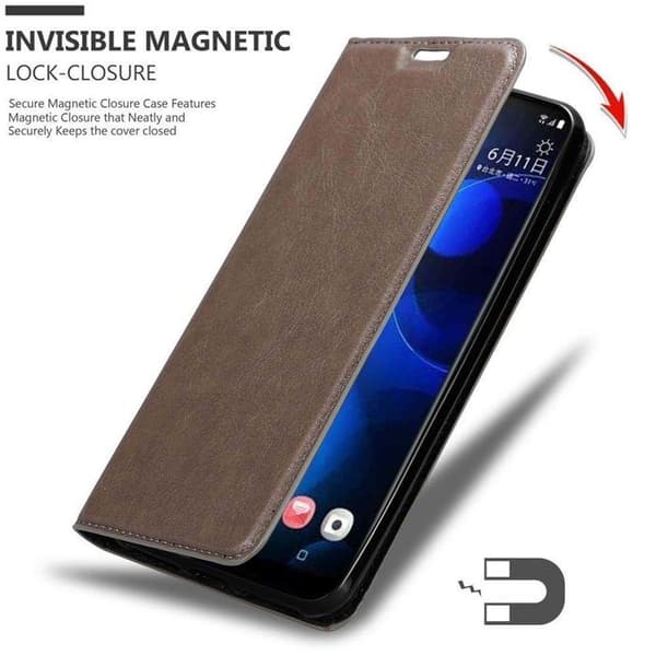 Fodral för HTC Desire 19 PLUS Skal i MÖRKBROWN brun