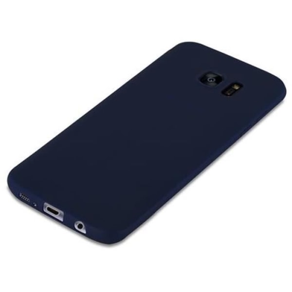 Samsung Galaxy S7 EDGE-fodral i CANDY DARK BLUE från Cadorabo (CANDY Design) Ultratunt mjukt silikon TPU-gelskydd med anti